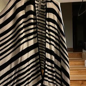 One size double layer knit panache coat with arm holes